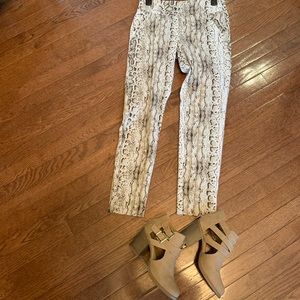 Cato Snakeskin Print pull on pants. Trendy